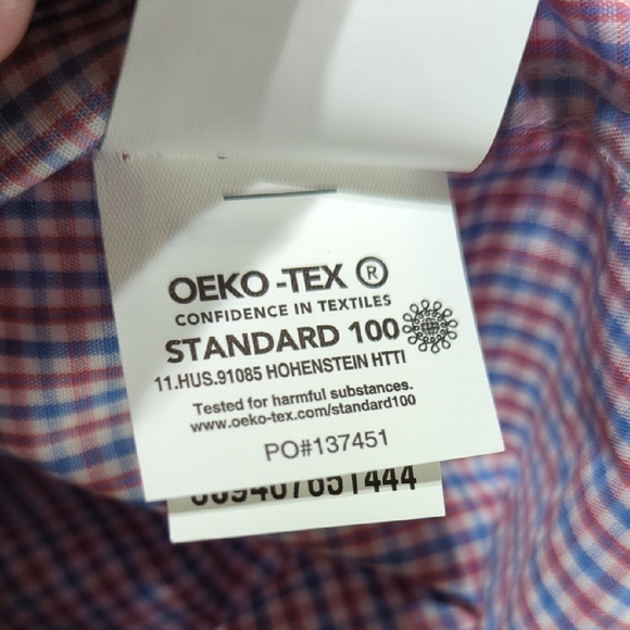 Arrow Red and White Dress Shirt Classic Style - Picture 9 of 12